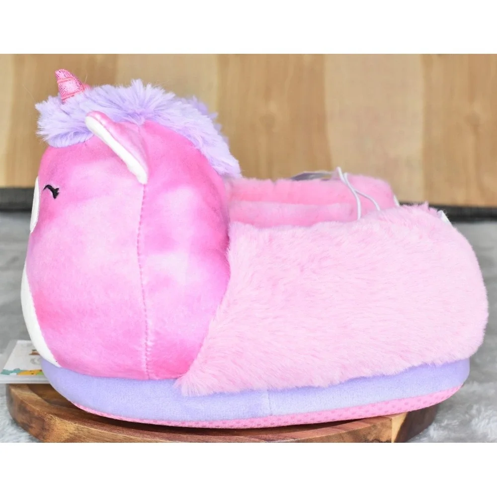 Jazwares Squishmallows Girls Size S 11/12 Lola The Unicorn Pink Slippers